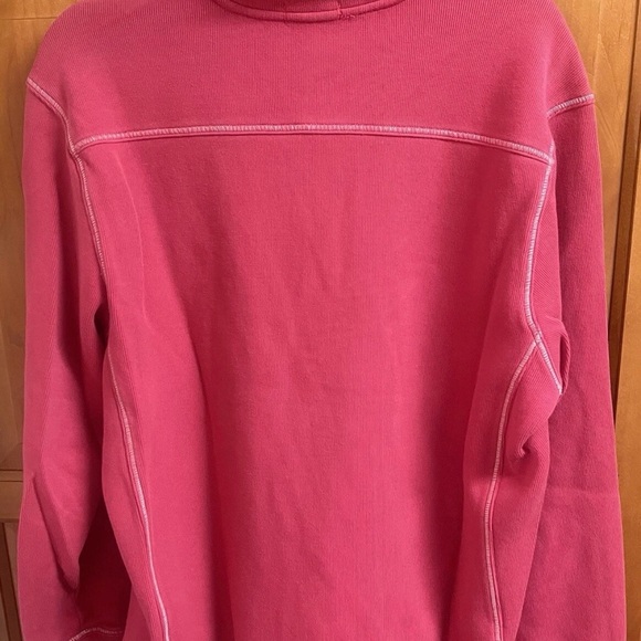 Tommy Bahama Relax Mens Large Red Long Sleeve All Cotton 1/4 zip Sweatshirt - Picture 6 of 8